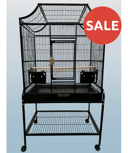 Parrot-Supplies Tampa Parrot Cage With Stand Black